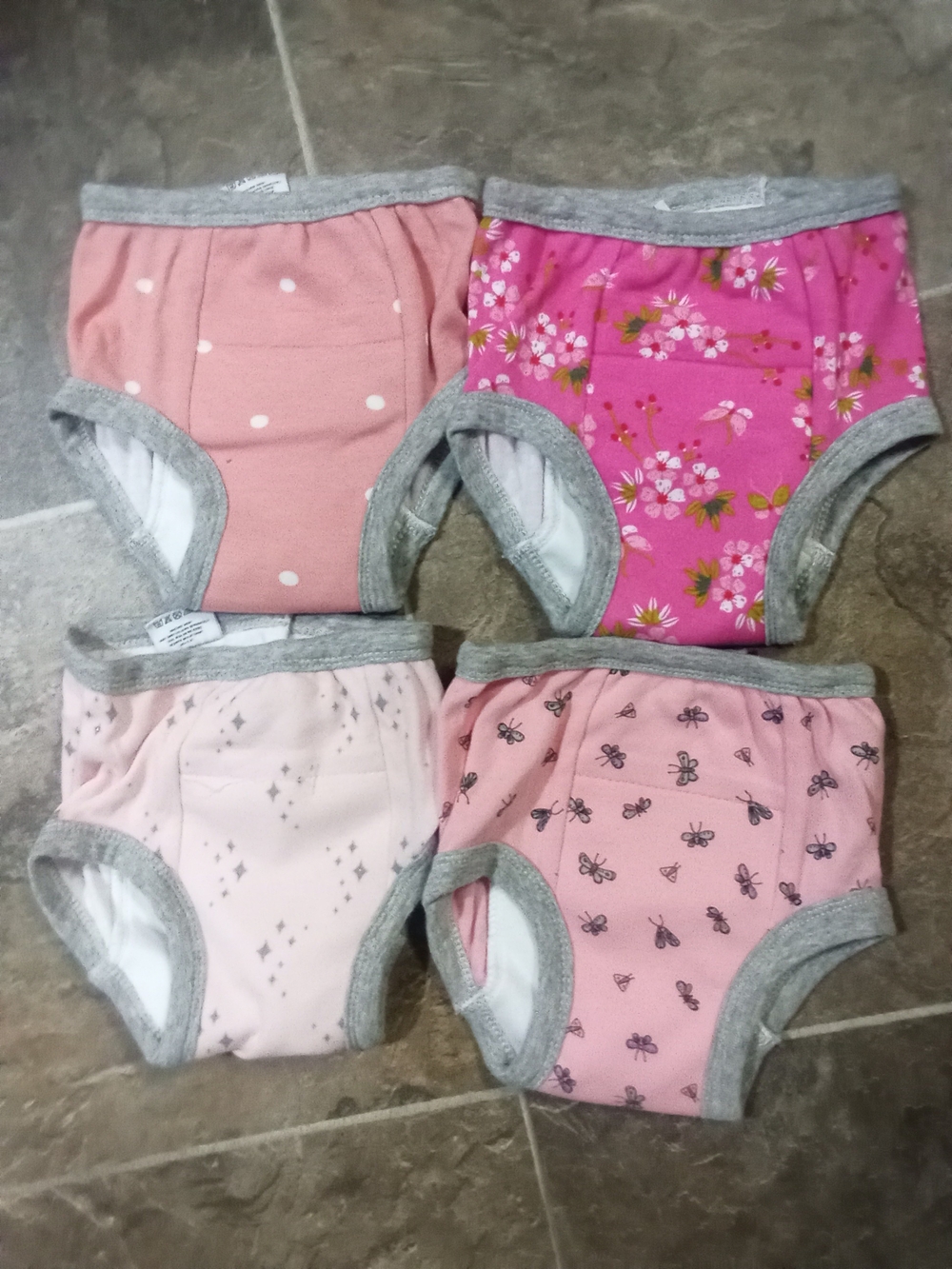 Source Unknown Pink Floral & Polka Dot Training Pants - 4 Pack
